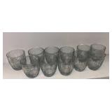 11 Cut Style Textured Glass Tumblers