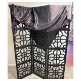 Black 3-Panel Decorative Divider