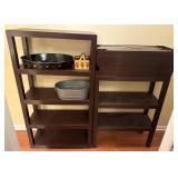 Three Brown Shelves