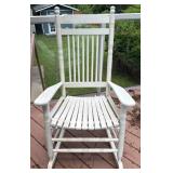 White Cracker Barrel Rocking Chair