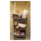 Art Supplies With 3-Tier Cart
