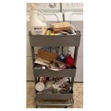 Art Supplies and Storage Cart
