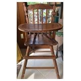 Wooden High Chair, 38 Inches Tall