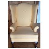 Wingback Chair With Wood Legs