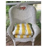 White Wicker Chair 42 Tall