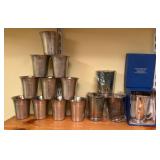Pewter and Silverplated Cups