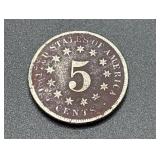 1872 Shield Nickel Coin