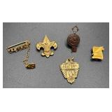 Sixï¿½ Gold Tone Lapel Pins