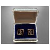 Swank Fleur-de-Lis Cufflinks