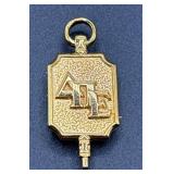 Gold Alpha Tau Epsilon Pin Pendant