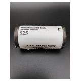 Roll of (25) Andrew Johnson $1 Coins