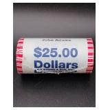 Roll of (25) 2007 John Adams Dollar Coins