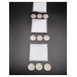 Mercury Dime P,D,S Coins from 1924, 1928, 1929