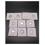 (10) Silver Roosevelt Dimes