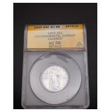ANACS AU58 1925 Standing Liberty Silver Quarter