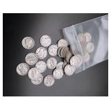 (50) Circulated Mercury Silver Dimes