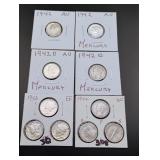 (10) Mercury Silver Dimes