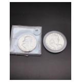 (2) 1963-D Franklin Half Dollars