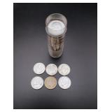 Tube of 50, 1958-D Roosevelt Silver Dimes