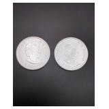(2) 2015 Canada 1/2 oz. Silver $2