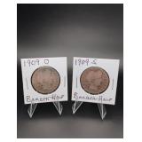 1909-O & 1909-S Barber Silver Half Dollars