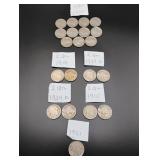 (20) Assorted Date Buffalo Nickels