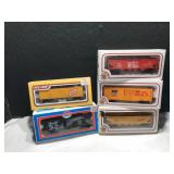 Five HO Scale Train Cars