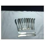 12 Thomas B. Starr Sterling Butter Knives