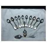 12 Sterling Silver Dessert Spoons