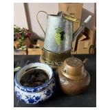 Decorative Assorted Metal and Ceramic Items