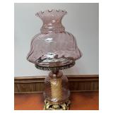 Victorian-style hurricane lamp- 25" T & 10" W