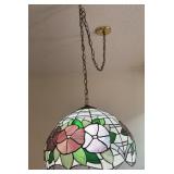 Tiffany-style stained glass light fixture