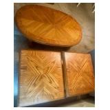 Three-Piece Oak Veneer Coffee and End Table
