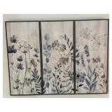 Three-Panel Botanical Trptych Wall Art Set