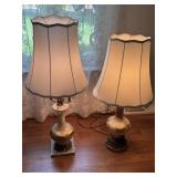 2 Hollywood Regency style table lamps++