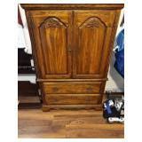 Oak Chifforobe with Linens