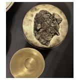 Vintage Pewter Covered Trinket Box & Pewter +++