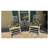Wooden Rocking Chairs With Metal Side