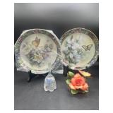Lena Liu Bradford Exchange Butterfly Plates, and++