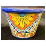 Hand-Painted Talavera Pottery Flower Pot