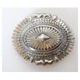 Sterling Concho Belt Buckle