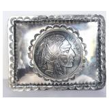 925 Indian Head Liberty Nickel Belt Buckle- 74g
