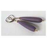 Frosted lavender Sea Glass Style Earrings