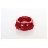 Red Coral Carved Ring