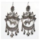 Sterling Mexican Wedding Chandelier Earrings- 12g