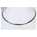Vintage Sterling Silver 4mm Omega Collar Chain