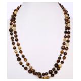 Double Strand Tigers Eye and Agate Necklace
