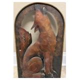 Metal Wall Hanging of Howling Wolf