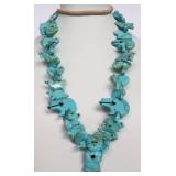 Turquoise-Style Fetish Totem Necklace