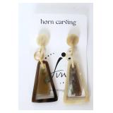 Horn Triangle Geometric Post Earrings